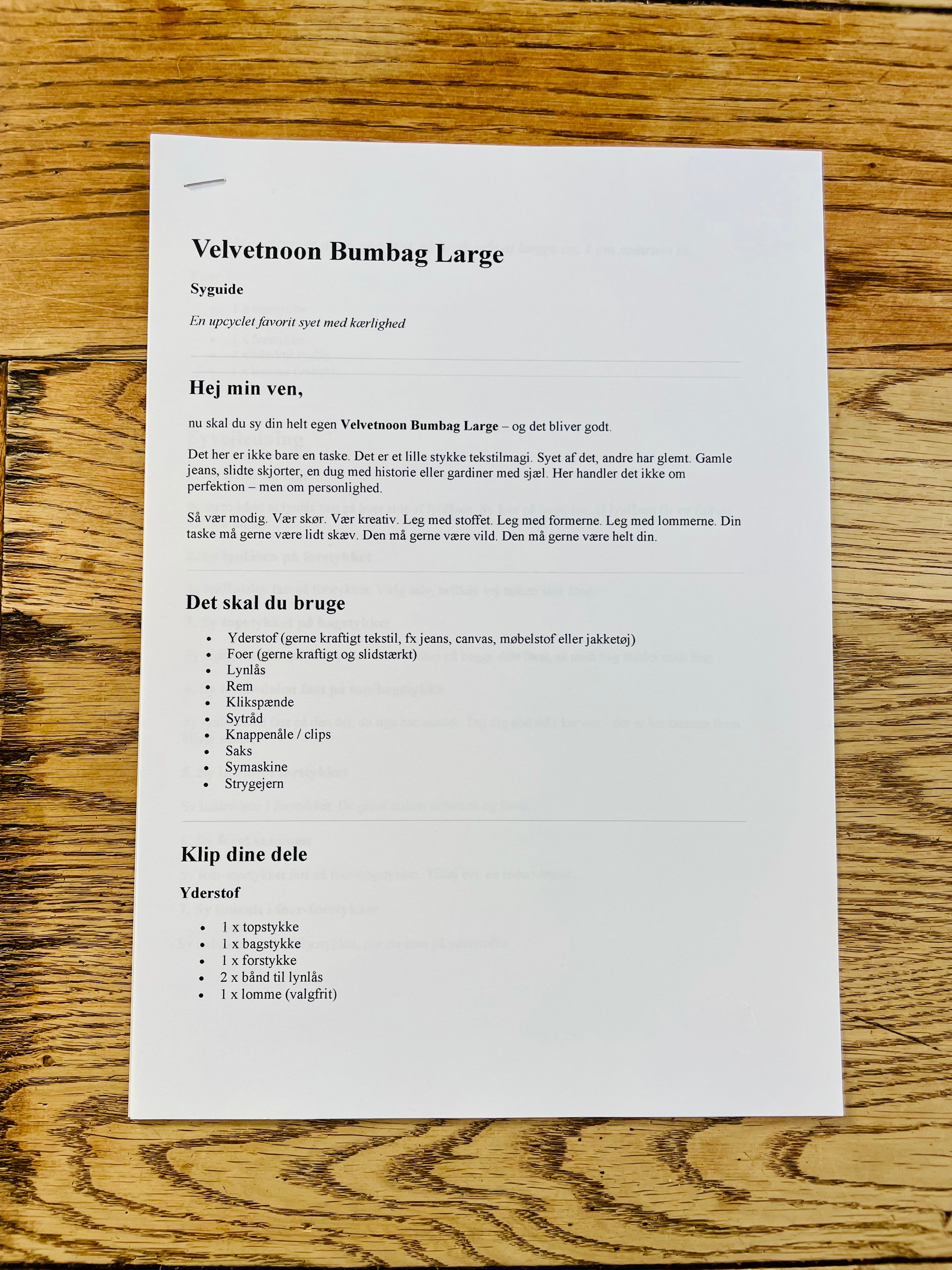 DIY Kit Velvetnoon Bumbag Large