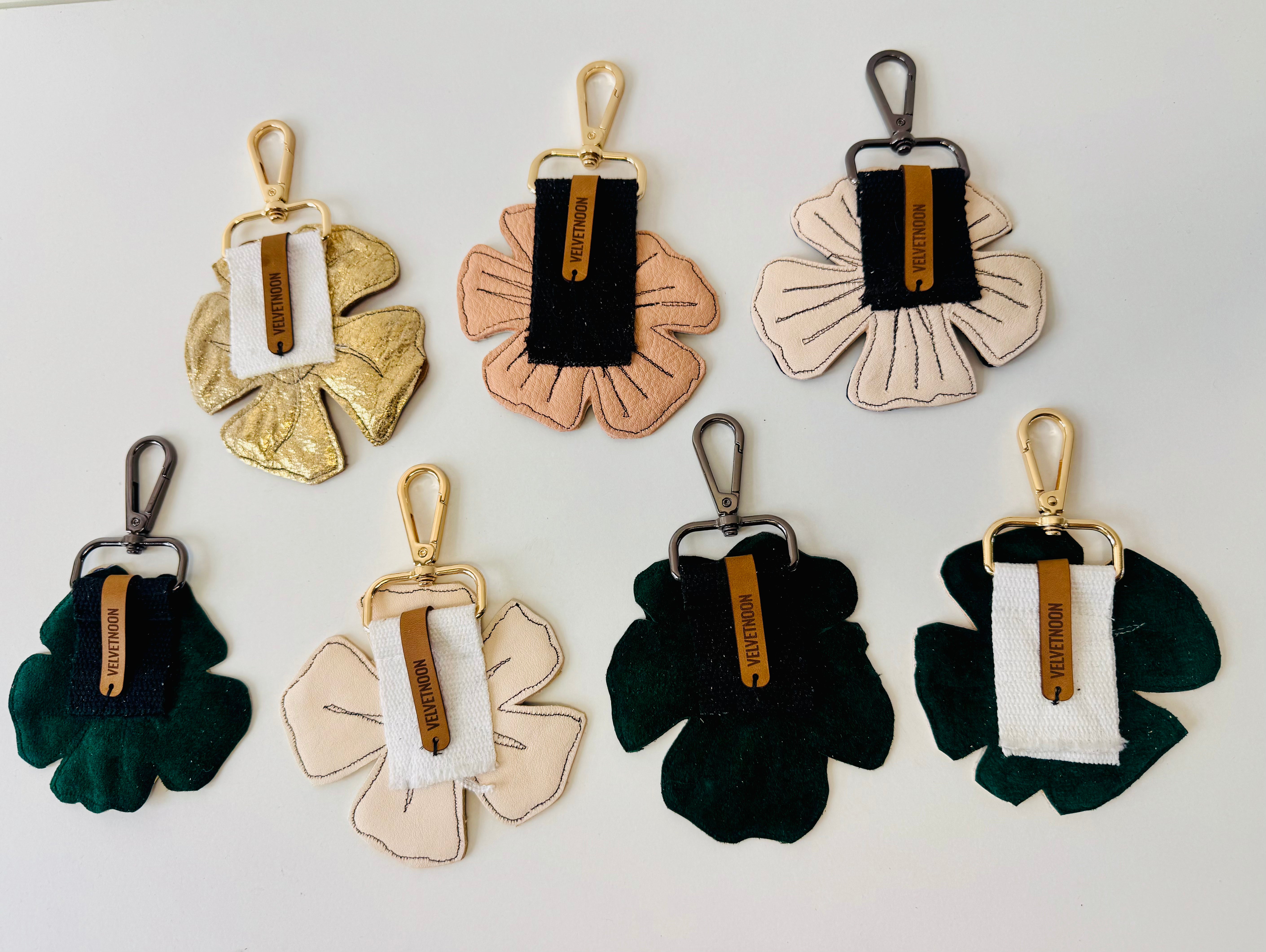 Velvetnoon Upcycled Leather Flower Charm