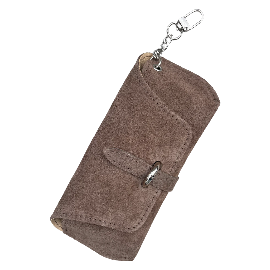 Solbrille Etui i Ægte Rusking - Taupe