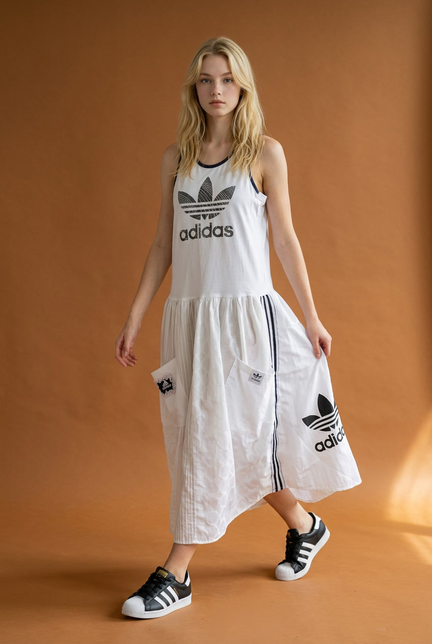 Velvetnoon Upcycled Adidas Dress - One of a Kind