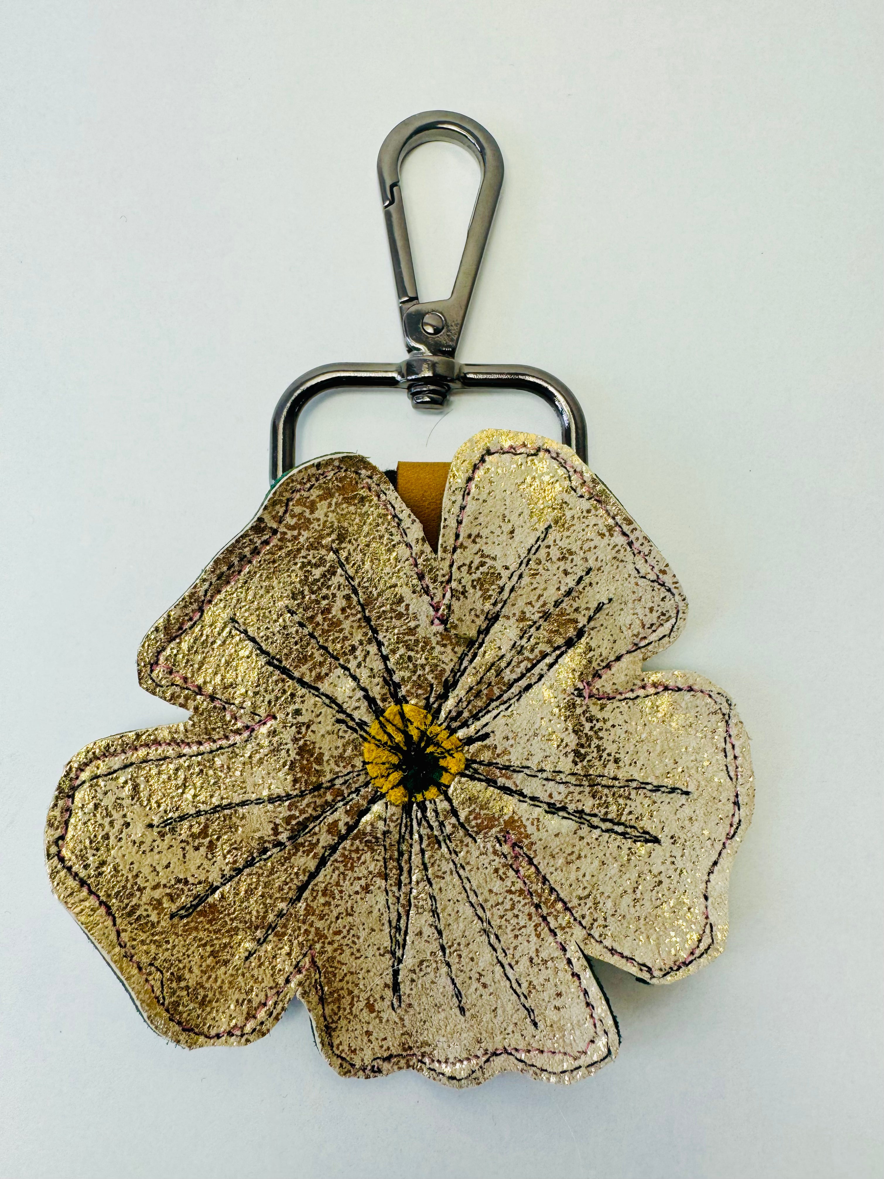 Velvetnoon Upcycled Leather Flower Charm
