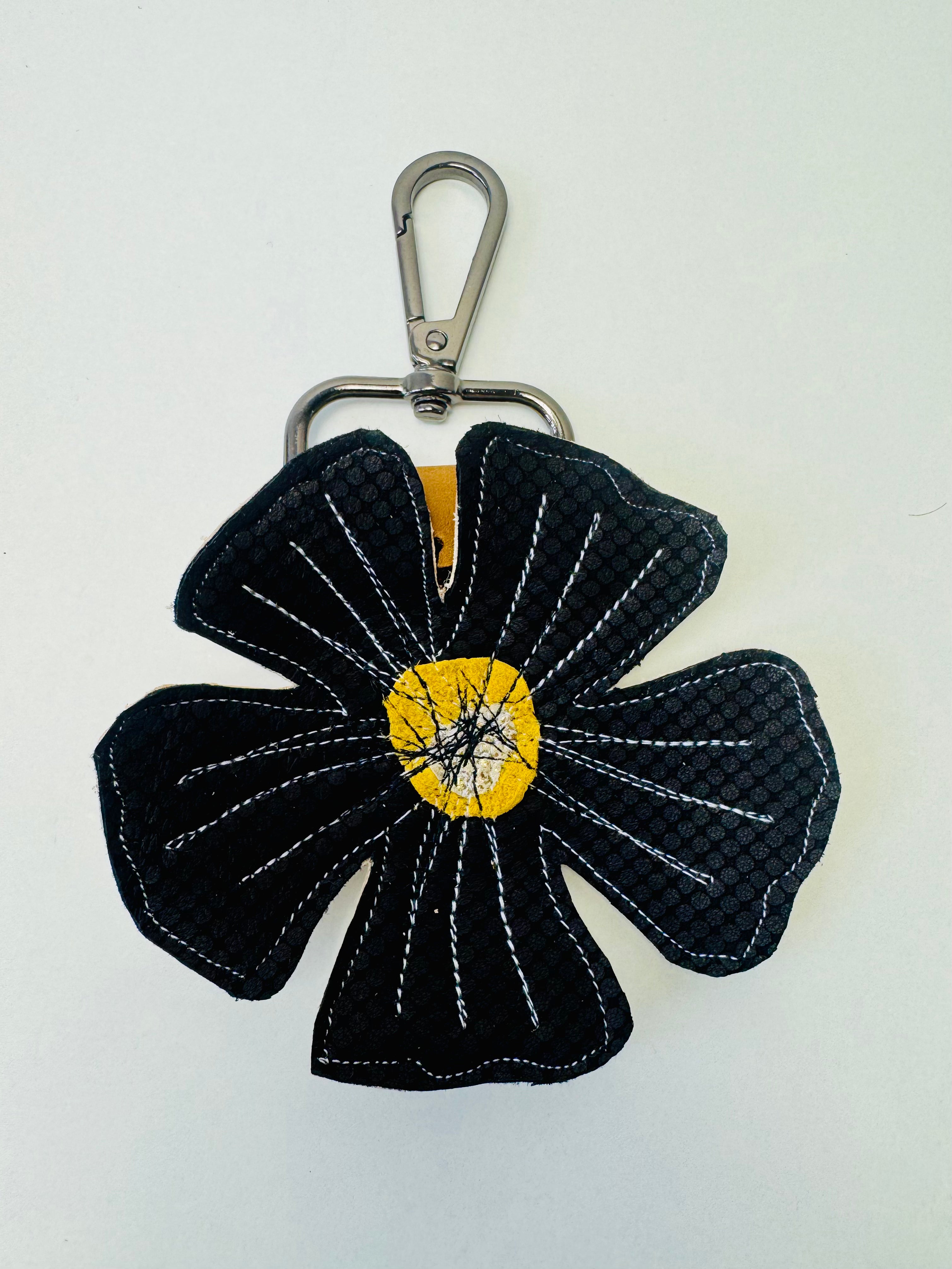 Velvetnoon Upcycled Leather Flower Charm