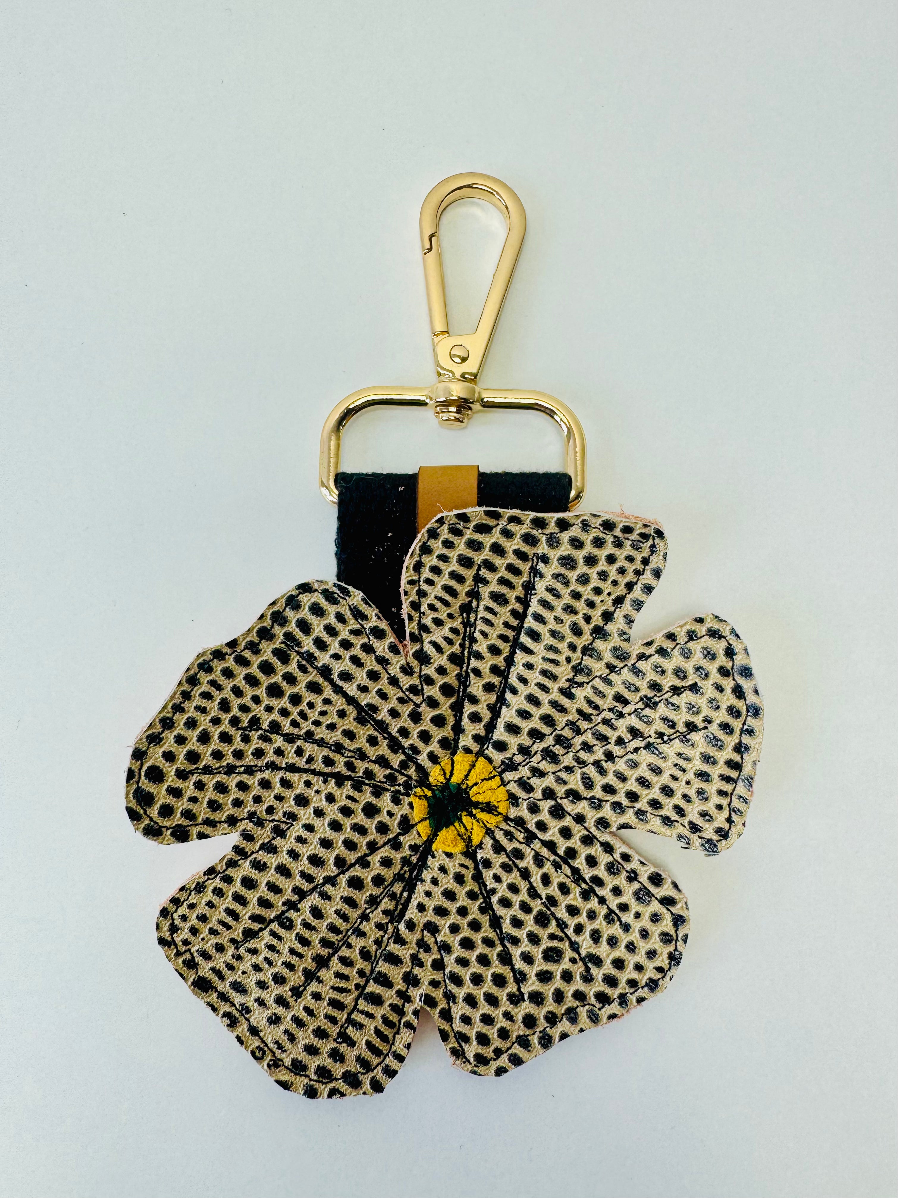 Velvetnoon Upcycled Leather Flower Charm