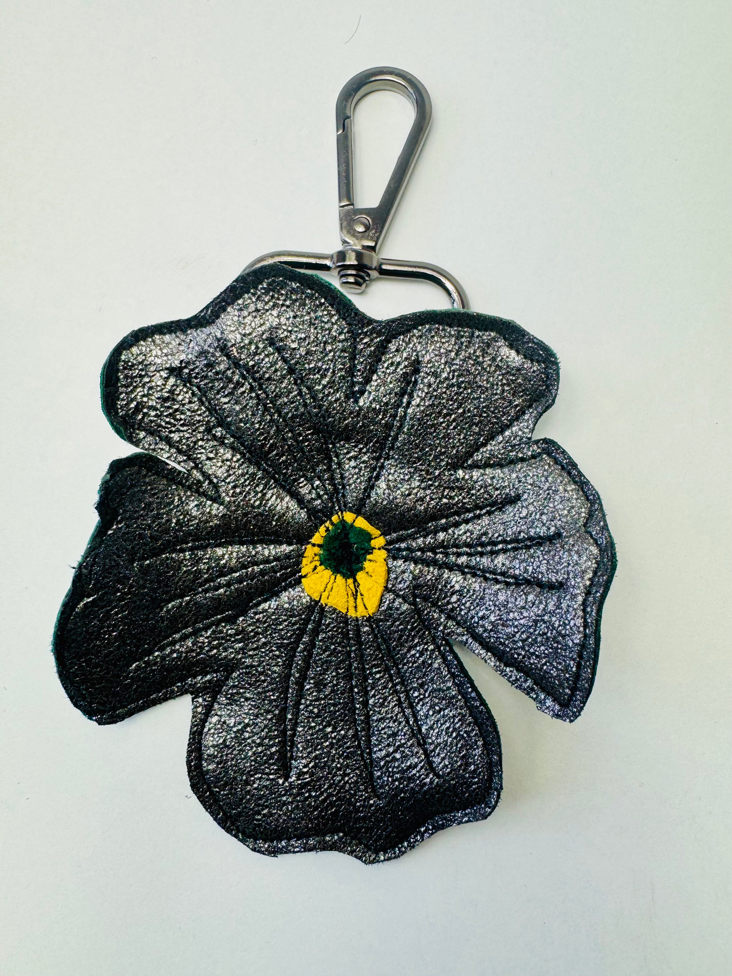 Velvetnoon Upcycled Leather Flower Charm