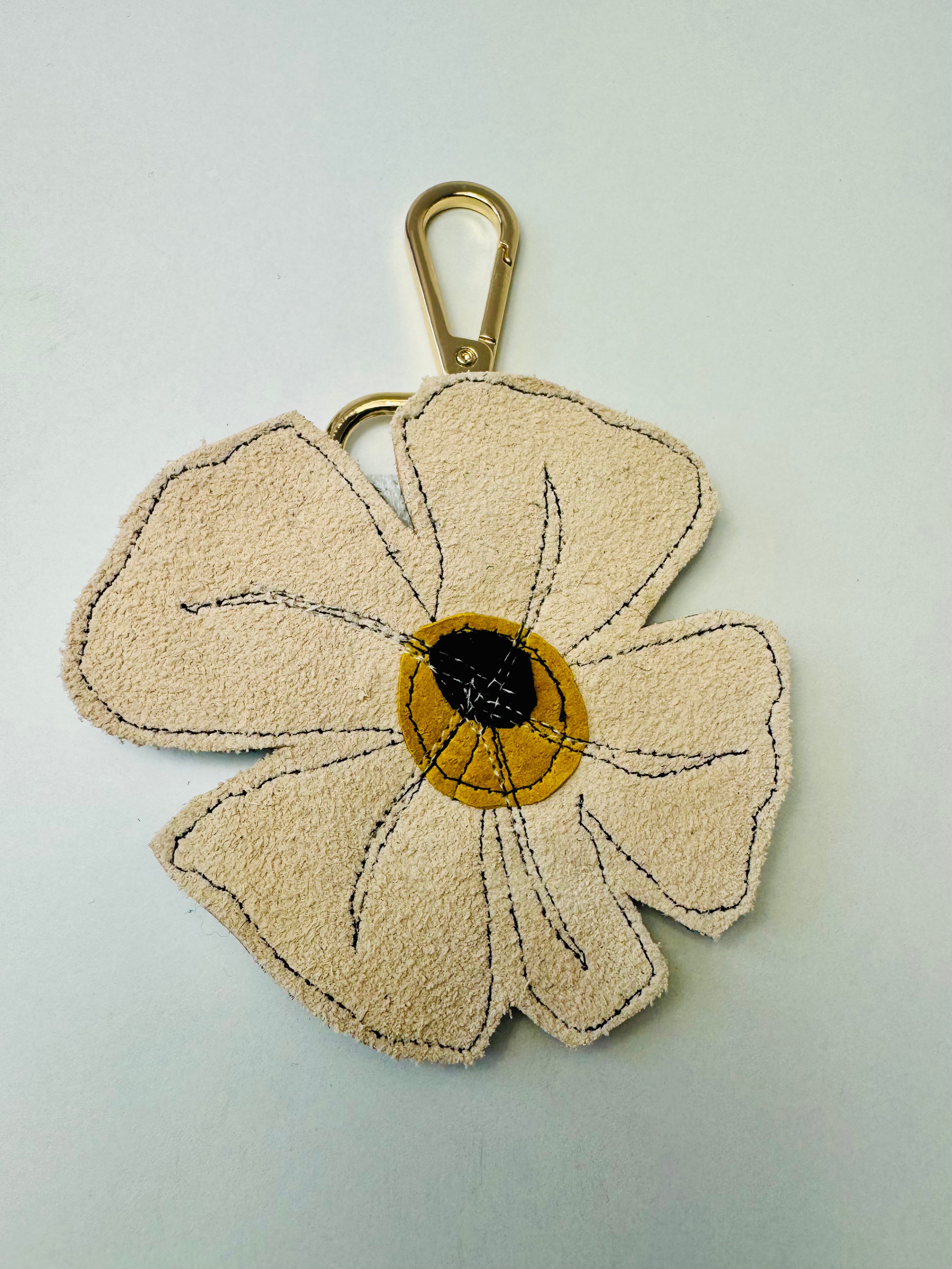 Velvetnoon Upcycled Leather Flower Charm