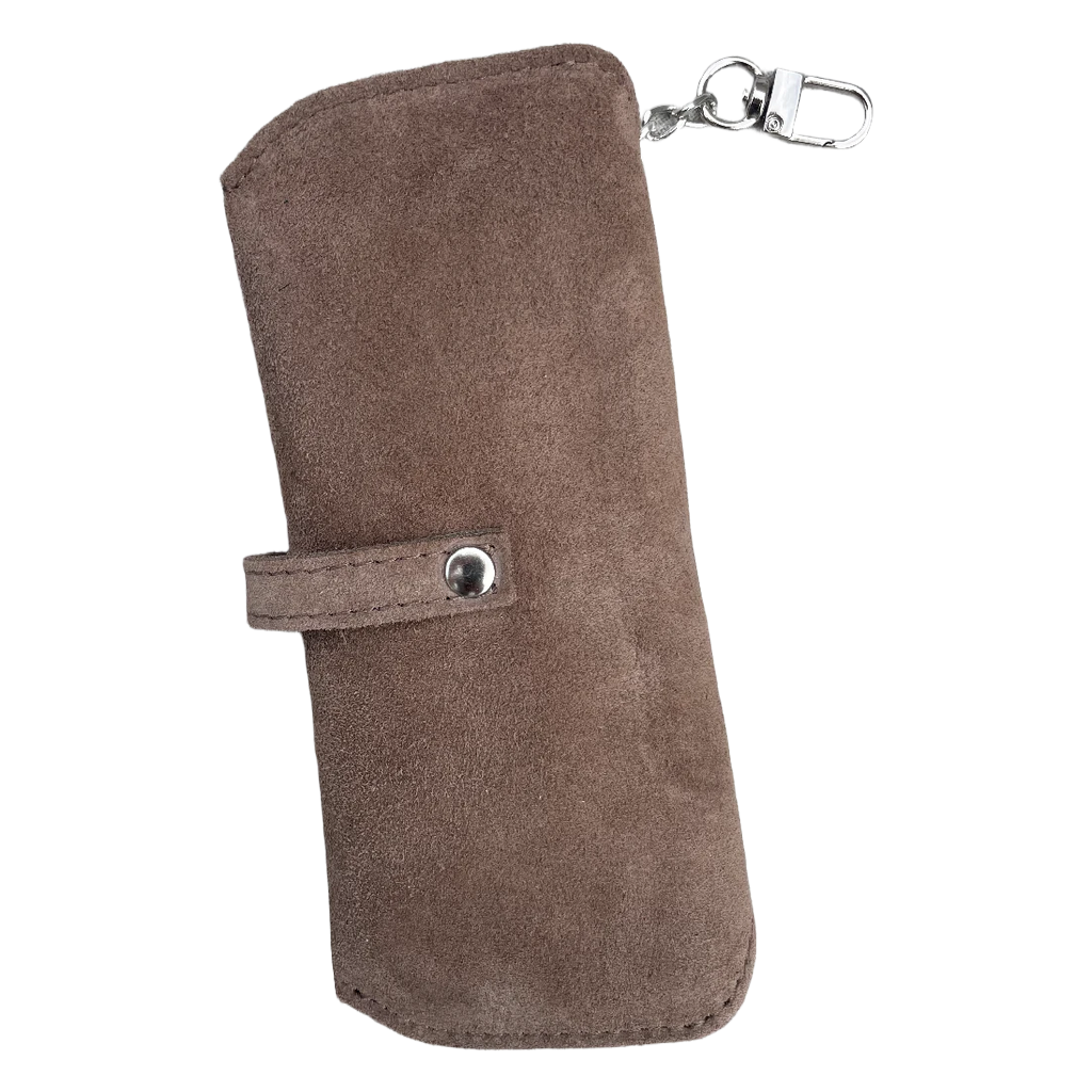 Solbrille Etui i Ægte Rusking - Taupe